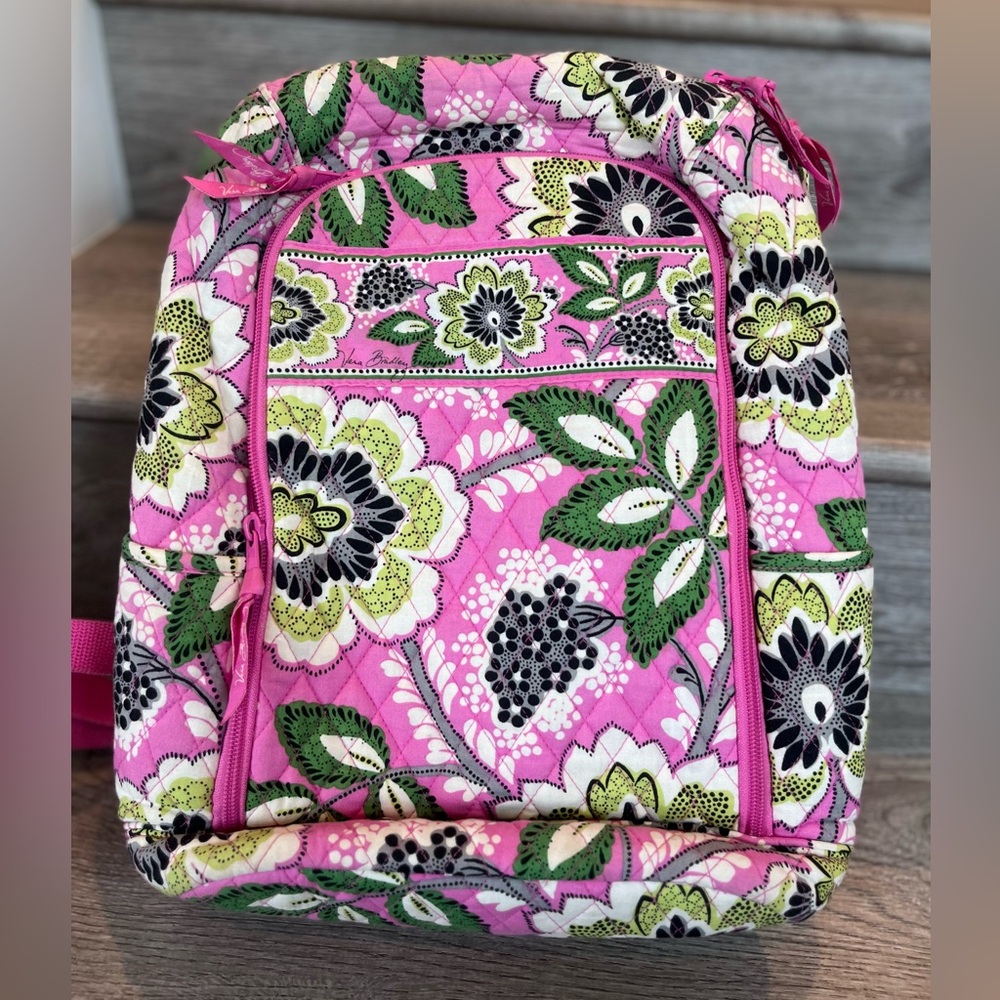 Vera Bradley Floral Pink Tech Backpack